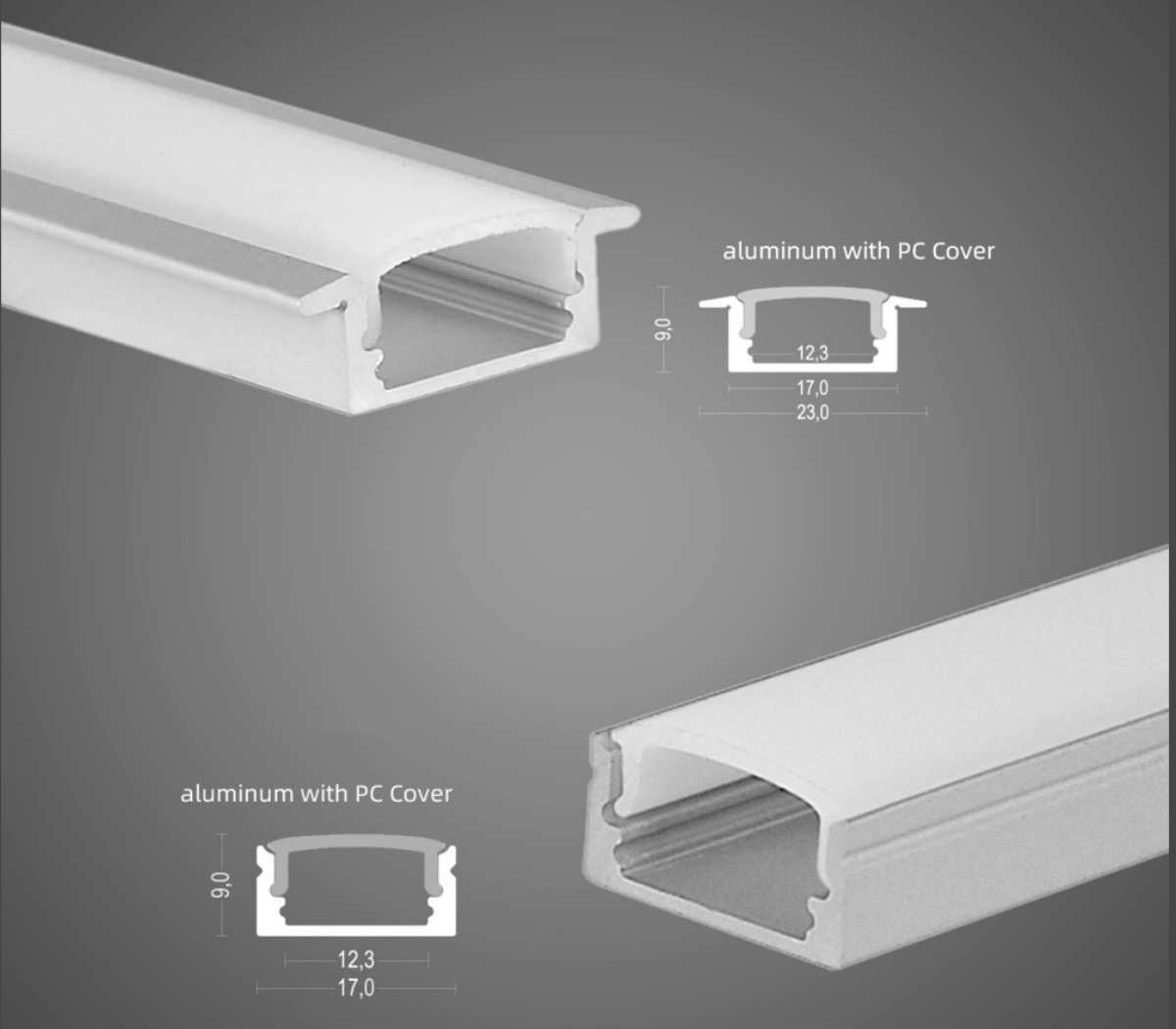 Recessed Led Strip Light Channel For Indoor Cabinet Lights