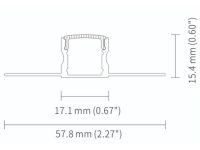 LED Aluminum Channel | Recessed Plaster Profile with Flange