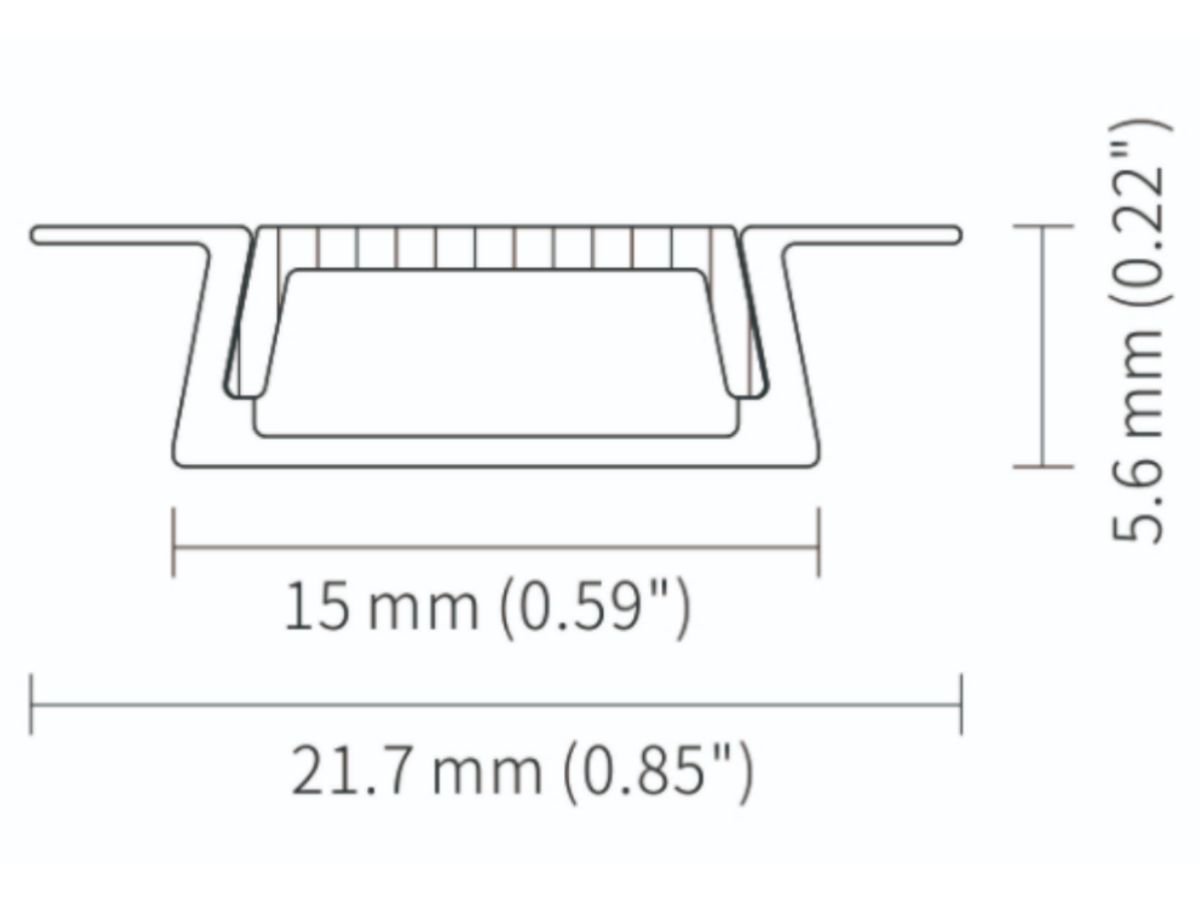 Recessed LED Aluminum Channel PC Diffuser for LED Strip-6