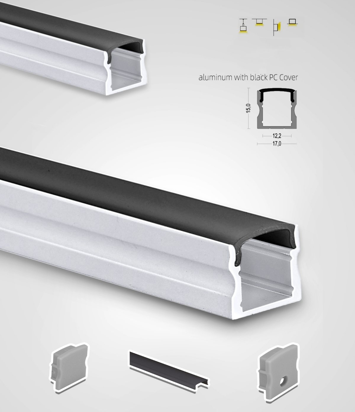 Square-LED-Strip-Mounting-Channel-Customized-LED-Diffusers-7