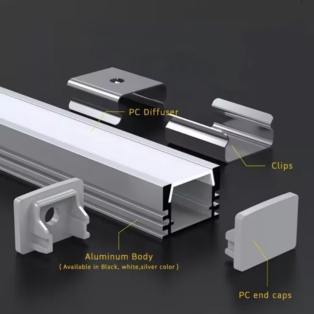 Surface-LED-Lighting-Channel-with-Pc-Pmma-Cover-LED-Profile-9