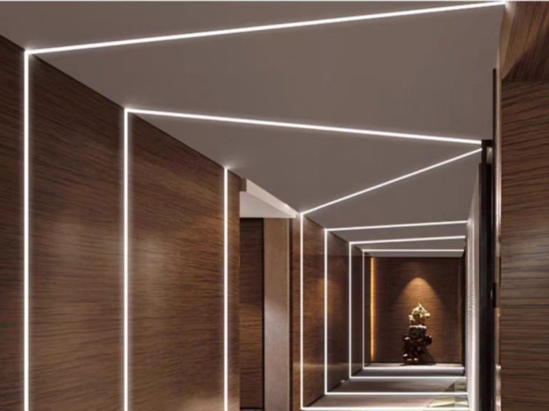 Plaster-in Trimless Aluminum LED Strip Channel Lighting